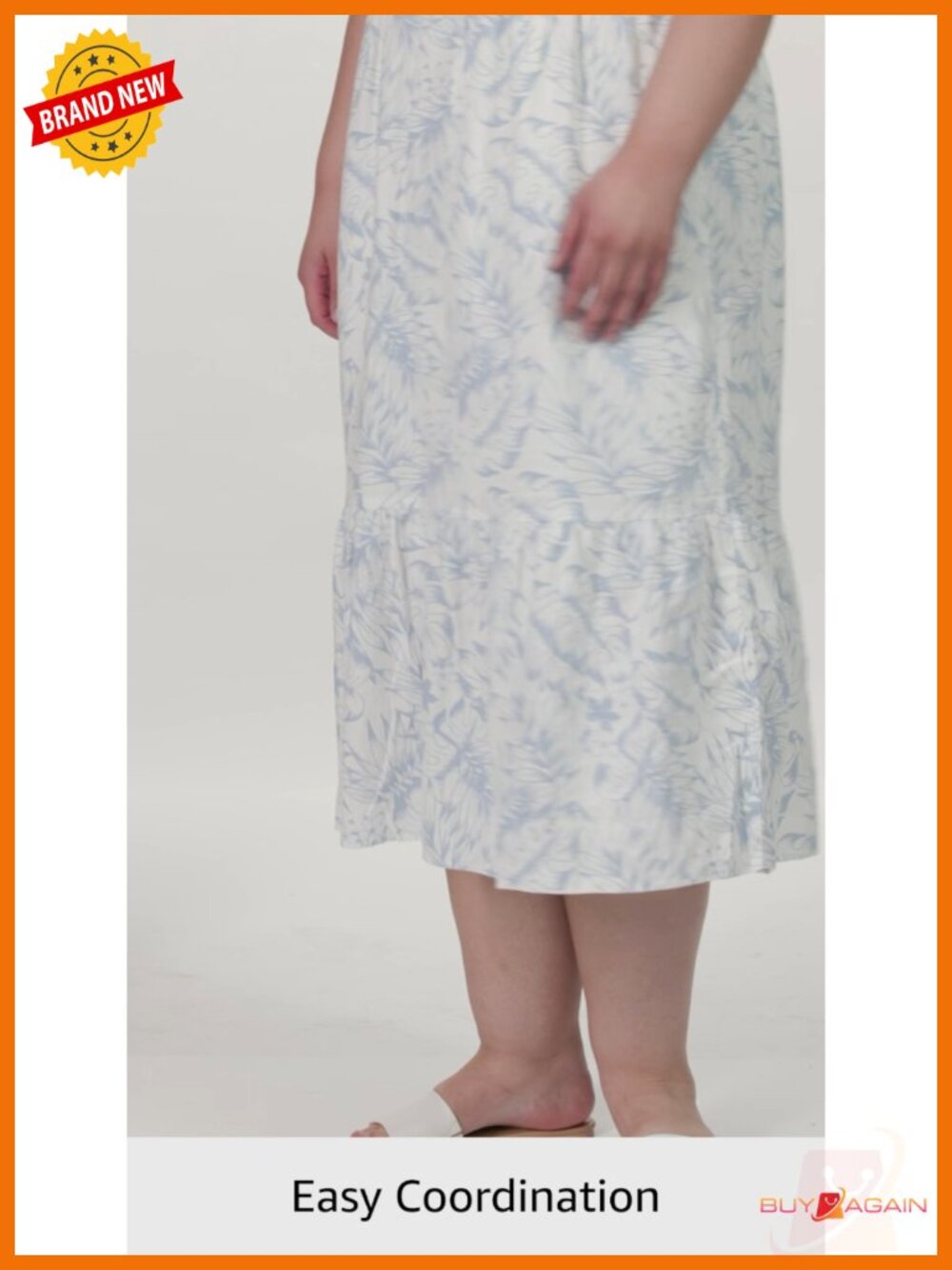 Sleeveless Midi Dress with Ruffle Hem - Picture 3 of 3